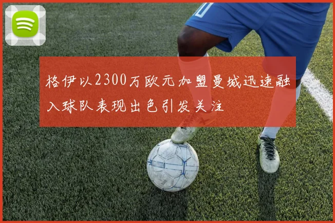 格伊以2300万欧元加盟曼城迅速融入球队表现出色引发关注